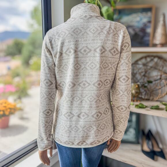 Eddie Bauer Women's Large Southwestern Aztec Full Zip Sweater/Sweatshirt, Fall - Picture 4 of 12